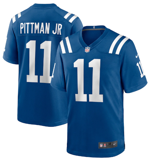Men's Indianapolis Colts #11 Michael Pittman Jr. Limited Royal Color NFL Rush Vapor Untouchable Limited Stitched Jersey
